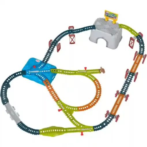 Mattel Fisher-Price - Thomas, a gőzmozdony: pályabővítő sínkészlet motorizált vonatokhoz 5,9m