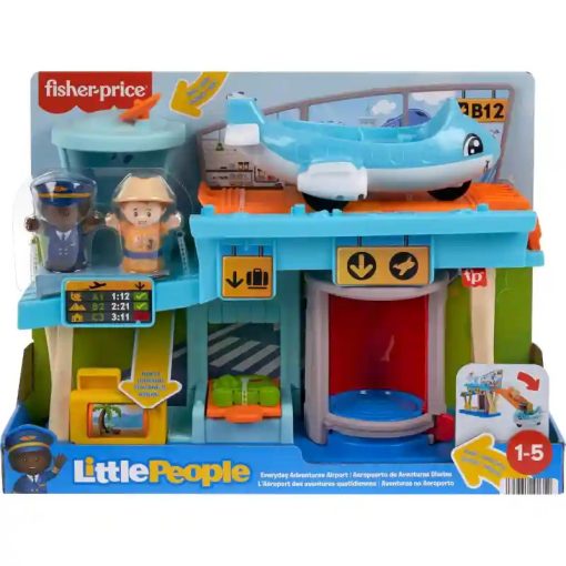 Mattel Fisher-Price Little People - Kalandos repülőtér repülővel és figurákkal