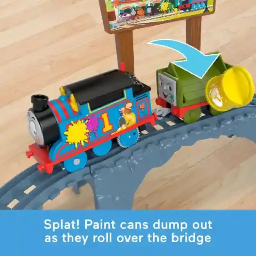 Mattel Fisher-Price - Thomas, a gőzmozdony: Motorizált festékszállító vonatszett