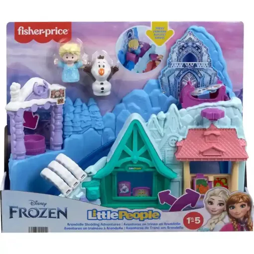 Mattel Fisher-Price Disney Jégvarázs Little People - Elza és Olaf szánkós kalandja