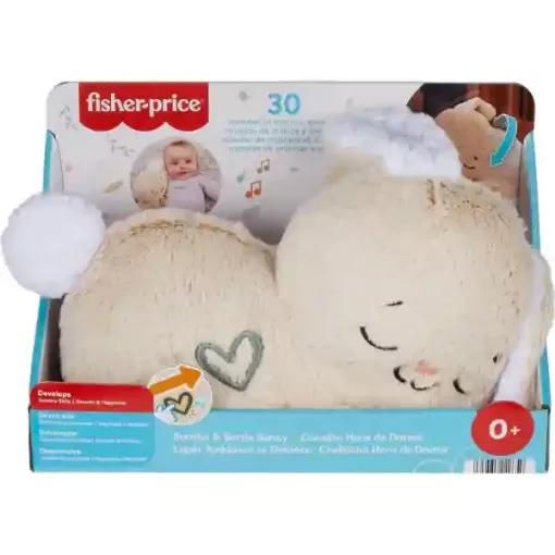 Mattel Fisher-Price - Interaktív altató plüss nyuszi fénnyel és hanggal