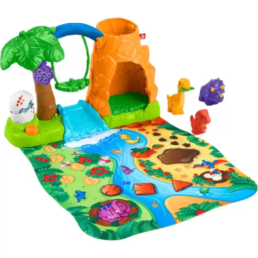 Mattel Fisher-Price Little People - Dinófalu és játszószőnyeg