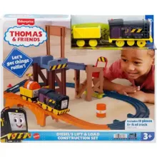 Mattel Fisher-Price - Thomas, a gőzmozdony: Motorizált Diesel mozdonyszett rakodópályával