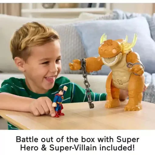Mattel Fisher-Price Superman - Superman vs. Kaiju interaktív játékszett, DC Super Friends