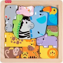 Mattel Fisher-Price - Fa állatos puzzle