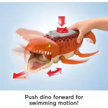 Mattel Fisher-Price - Jurassic World: Újjászületés Mosasaurus üldözése interaktív játékszett, Rebirth