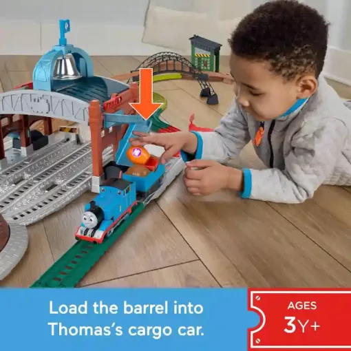 Mattel Fisher-Price - Thomas, a gőzmozdony: Motorizált hordószállító vonatszett