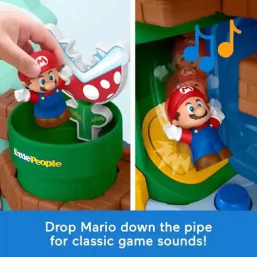 Mattel Fisher-Price Little People - Super Mario kalandjai interaktív játékszett