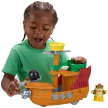 Mattel Fisher-Price Little People Super Mario - Bowser interaktív léghajója játékszett (csomagolássérült-új)
