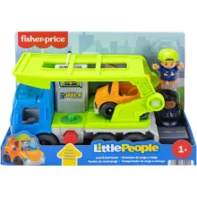 Mattel Fisher-Price Little People - Autószállító és szerelőállomás figurákkal