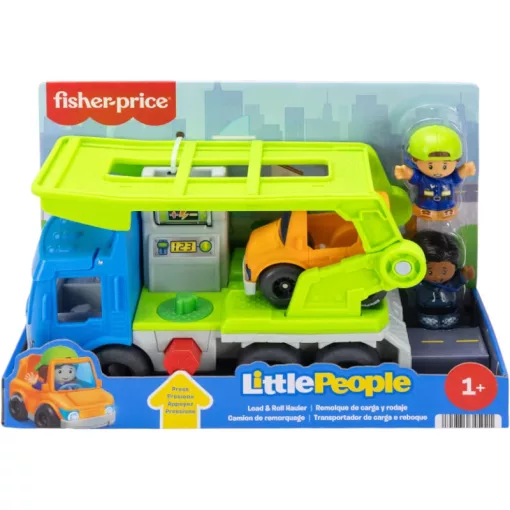 Mattel Fisher-Price Little People - Autószállító és szerelőállomás figurákkal