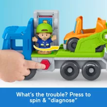 Mattel Fisher-Price Little People - Autószállító és szerelőállomás figurákkal