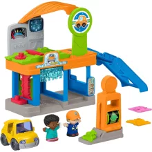 Mattel Fisher-Price Little People - Benzinkút és szervízállomás figurákkal