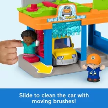 Mattel Fisher-Price Little People - Benzinkút és szervízállomás figurákkal
