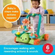 Mattel Fisher-Price 2 az 1-ben teknősös aktivitásjáték labdákkal és járássegítő