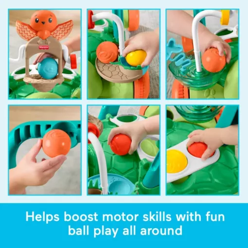 Mattel Fisher-Price 2 az 1-ben teknősös aktivitásjáték labdákkal és járássegítő