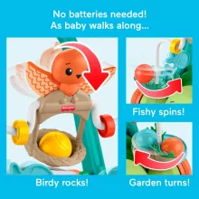 Mattel Fisher-Price 2 az 1-ben teknősös aktivitásjáték labdákkal és járássegítő