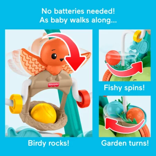 Mattel Fisher-Price 2 az 1-ben teknősös aktivitásjáték labdákkal és járássegítő