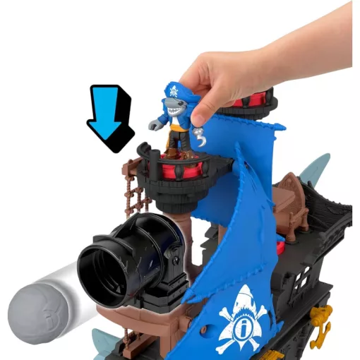 Mattel Fisher-Price Imaginext - Cápa szájú kalózhajó 2 kalózfigurával