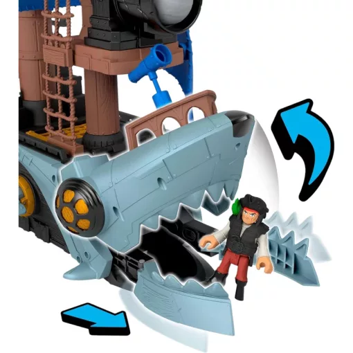 Mattel Fisher-Price Imaginext - Cápa szájú kalózhajó 2 kalózfigurával
