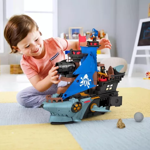 Mattel Fisher-Price Imaginext - Cápa szájú kalózhajó 2 kalózfigurával
