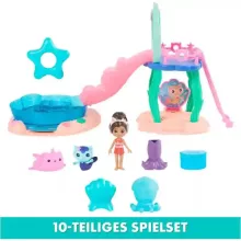 Gabi babaháza: Medencés parti Gabi és Szirénke figurákkal, Gabby"s Dollhouse