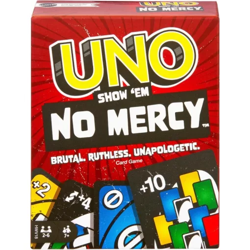 Mattel Games - UNO No Mercy: Nincs kegyelem kártyajáték