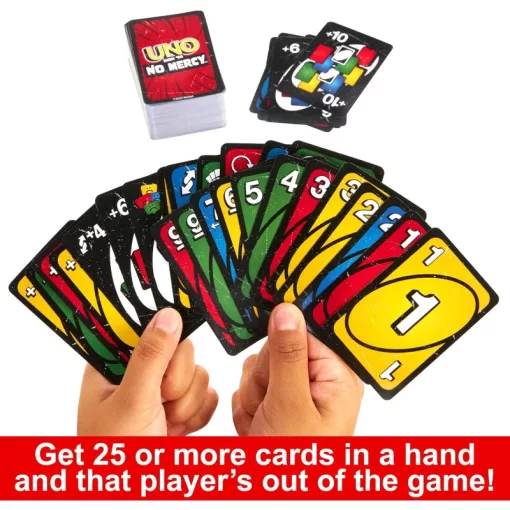 Mattel Games - UNO No Mercy: Nincs kegyelem kártyajáték