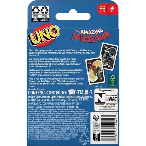 Mattel Games - UNO A csodálatos Pókember kártyajáték
