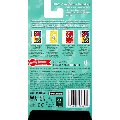Mattel Games - UNO irányváltó csomag kiegészítő kártyajáték