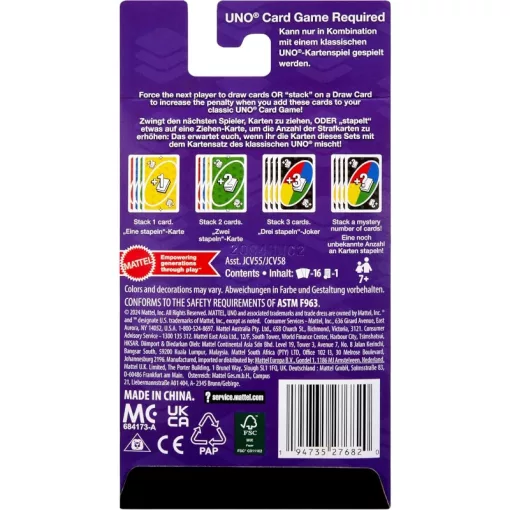 Mattel Games - UNO büntető csomag kiegészítő kártyajáték
