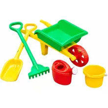 Játék talicska kerti szerszámokkal