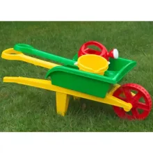 Játék talicska kerti szerszámokkal