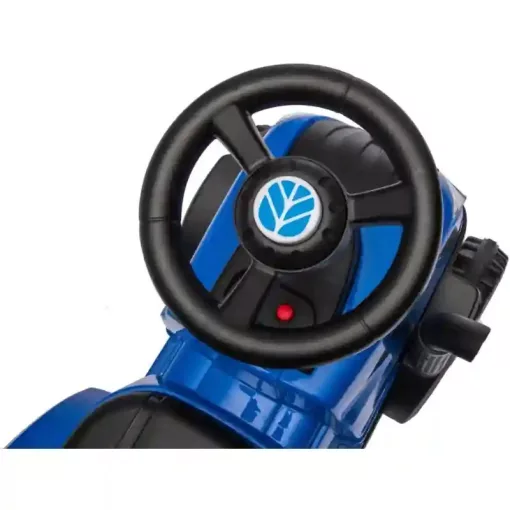 New Holland T7 traktor bébitaxi utánfutóval és kerti játékokkal