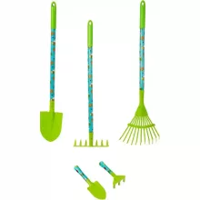 Játék fém talicska fém kerti szerszámokkal