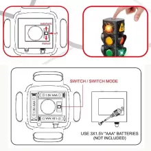 Interaktív játék közlekedési lámpa, jelzőlámpa