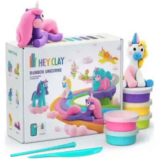 Hey Clay - "Szivárvány unikornisok" színes gyurma készlet