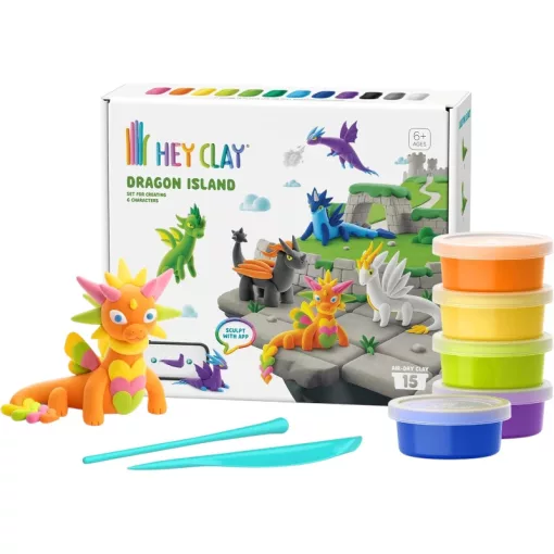 Hey Clay - "Sárkány-sziget" színes gyurma készlet