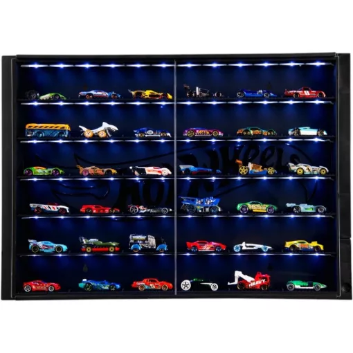 Hot Wheels kiállítási vitrin LED-világítással