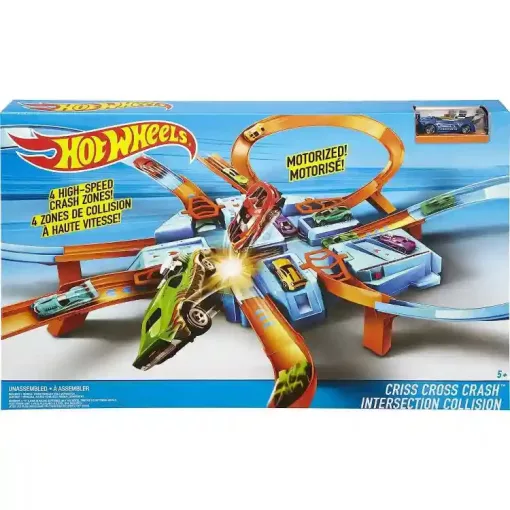 Mattel Hot Wheels Criss Cross Crash motorizált versenypálya