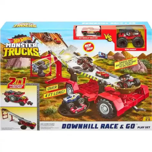 Mattel Hot Wheels Monster Trucks 2 az 1-ben pályaszett