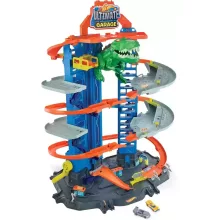 Mattel Hot Wheels T-Rex ultimate garázs kisautókkal