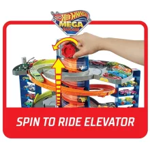 Mattel Hot Wheels GTT95 Mega garázs kisautóval