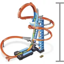 Mattel Hot Wheels ütközések a toronyban motorizált pályakészlet kisautóval