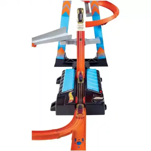 Mattel Hot Wheels ütközések a toronyban motorizált pályakészlet kisautóval