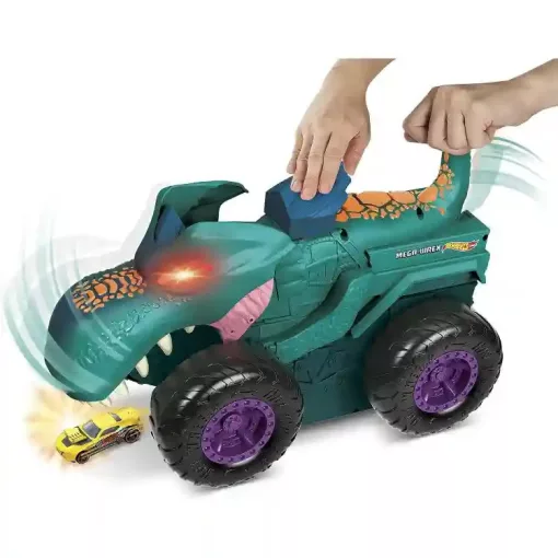 Mattel Hot Wheels Monster Trucks autófaló Mega Wrex autó fénnyel és hanggal