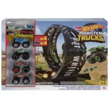 Mattel Hot Wheels Monster Trucks hurok kihívás játékszett 8db autóval