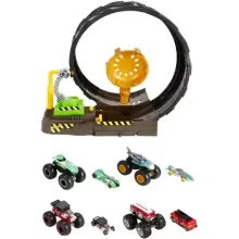 Mattel Hot Wheels Monster Trucks hurok kihívás játékszett 8db autóval