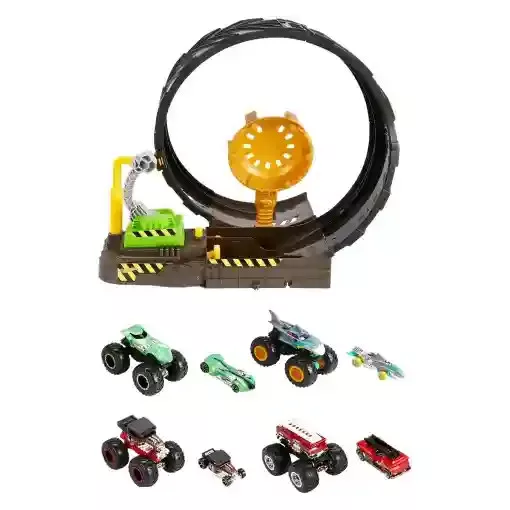 Mattel Hot Wheels Monster Trucks hurok kihívás játékszett 8db autóval