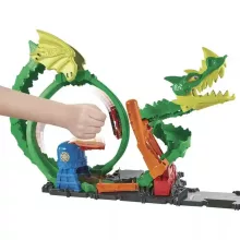 Mattel Hot Wheels sárkányhurok pályaszett tűzoltóautóval